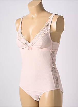 Body de lenjerie roz FRANCOISE SAGET femeie