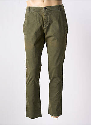 Pantalon chino elasticitate talie joasă verde SELECTED bărbat