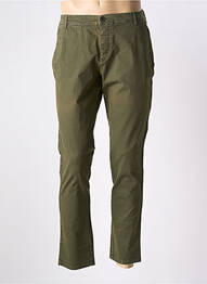 Pantalon chino elasticitate talie joasă verde SELECTED bărbat