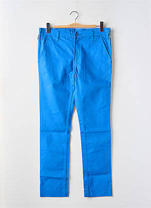 Pantalon drept țesătură poplin talie joasă albastru CHEAP MONDAY bărbat