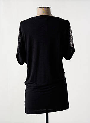 Tricou imprimeu fantezie mâneci scurte negru TRUSSARDI JEANS femeie