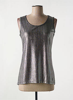 Top argintiu TRUSSARDI JEANS femeie