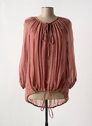 Tunică mâneci lungi roz BERENICE femeie