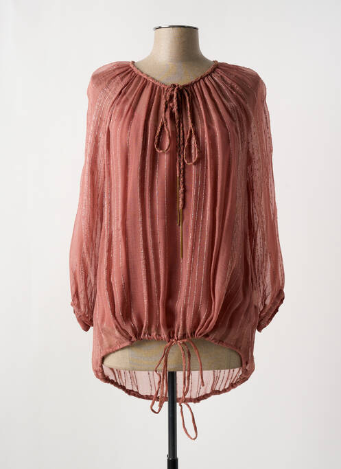 Tunică mâneci lungi roz BERENICE femeie