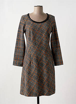 Rochie midi mâneci lungi mâneci lungi portocalie LO! LES FILLES femeie