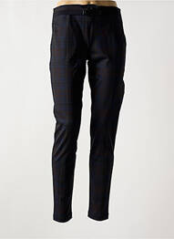 Pantalon slim țesătură poplin talie înaltă albastru LO! LES FILLES femme