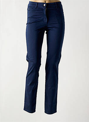 Pantalon slim țesătură poplin mărime normală albastru OLSEN femeie