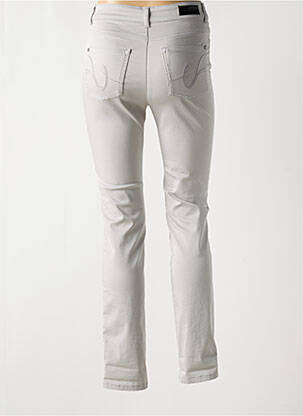 Pantalon slim țesătură poplin mărime normală gri OLSEN femeie