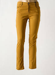 Pantalon slim țesătură poplin mărime normală galben LE PETIT BAIGNEUR femme