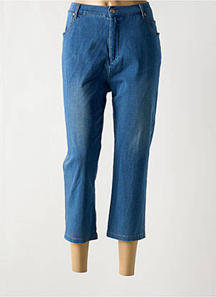 Pantalon trei sferturi albastru MARBLE femeie