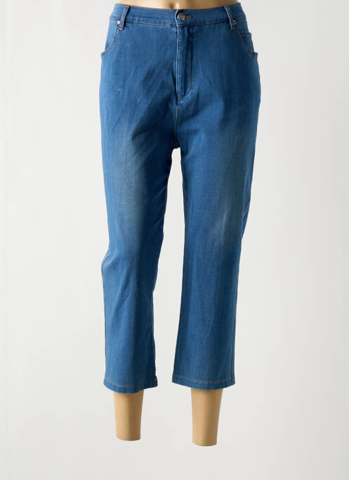 Pantalon trei sferturi albastru MARBLE femeie