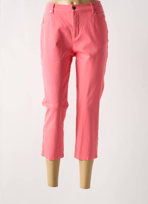 Pantalon trei sferturi roz MARBLE femeie