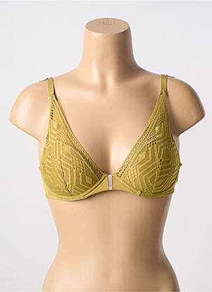 Sutien efect material satinat top sutien modelat verde PASSIONATA femeie