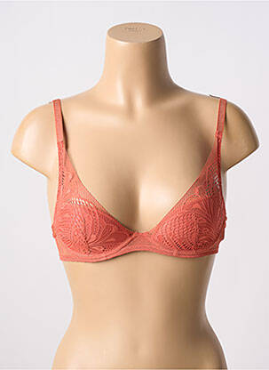 Sutien efect material satinat top sutien modelat portocaliu PASSIONATA femeie