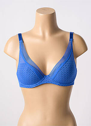 Sutien efect material satinat top sutien modelat albastru PASSIONATA femeie