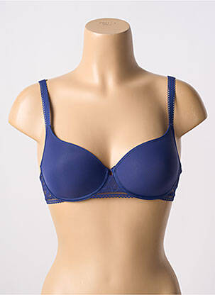 Sutien efect material satinat top sutien modelat albastru PASSIONATA femeie