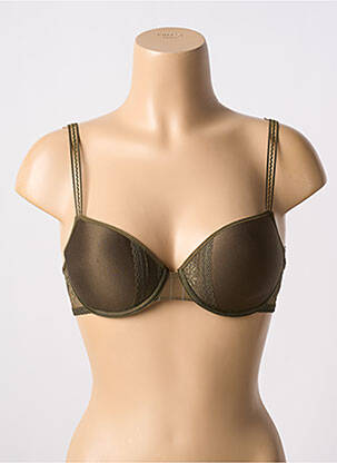Sutien efect material satinat top sutien modelat verde PASSIONATA femeie