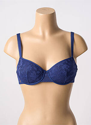 Sutien efect material satinat top sutien modelat albastru PASSIONATA femeie