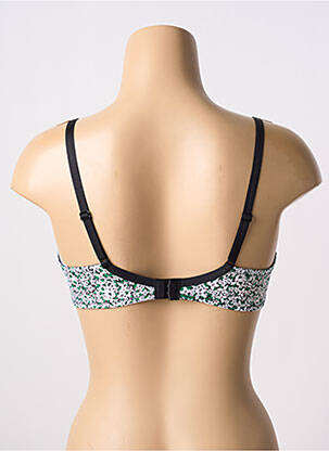 Sutien efect material satinat sutien cupe întregi cu decolteu înalt alb PASSIONATA femeie