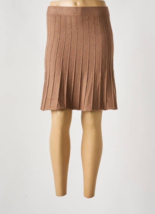 Fustă scurtă maro CTN COLLECTION femeie
