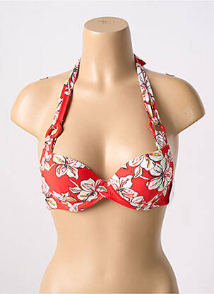 Sutien de costum de baie bretele elastice top sutien push-up portocalie AUBADE femeie