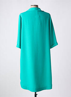 Rochie midi croială fluidă mâneci scurte verde DEVERNOIS femeie