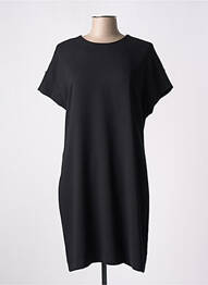 Rochie midi țesătură crep mâneci scurte negru EVA KAYAN femme