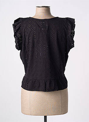 Top țesătură jersey mâneci scurte negru CAP JULUCA femeie