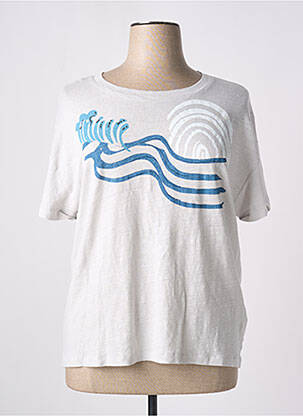 Tricou serigrafie mâneci scurte gri MAT DE MISAINE femeie