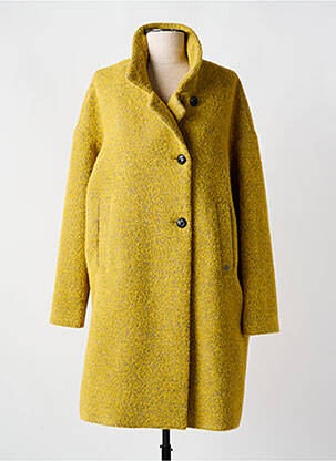 Palton lung galben MAT DE MISAINE femeie