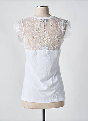 Tricou croială cambrată mâneci scurte alb EVA KAYAN femeie