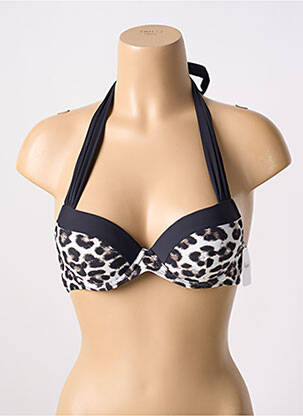 Sutien de costum de baie bretele elastice top sutien push-up bej AUBADE femeie