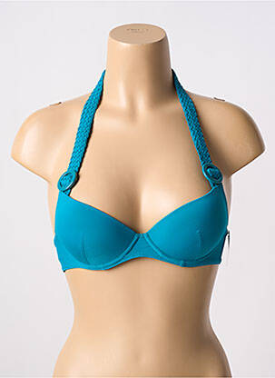 Sutien de costum de baie bretele elastice top sutien push-up albastru AUBADE femeie