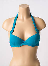 Sutien de costum de baie bretele elastice top sutien push-up albastru AUBADE femme