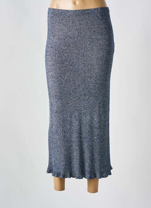 Fustă lungă albastru MAJESTIC FILATURES femeie