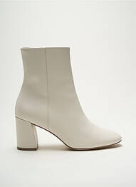 Botine/ghete material neted toc de 4 la 6 cm alb HOGL femme