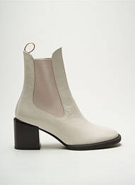 Botine/ghete toc pătrat toc de 4 la 6 cm alb HOGL femme
