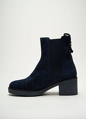 Botine/ghete nubuc toc de 4 la 6 cm albastru MAISON TOUFET femeie