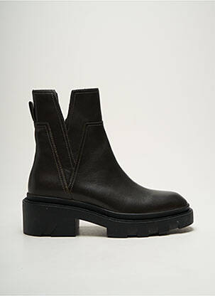 Botine/ghete material neted toc de 4 la 6 cm gri ASH femeie