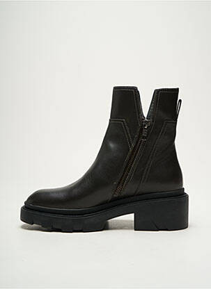 Botine/ghete material neted toc de 4 la 6 cm gri ASH femeie