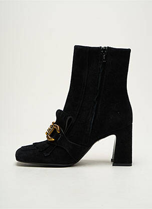 Botine/ghete nubuc toc de 4 la 6 cm negru BRUNO PREMI femme