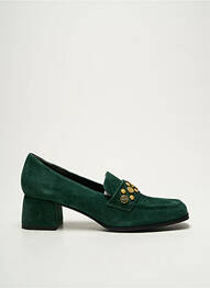 Mocasini nubuc toc de 4 la 6 cm verde REQINS femeie