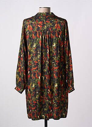 Rochie scurtă croială fluidă mâneci lungi verde PAKO LITTO femeie