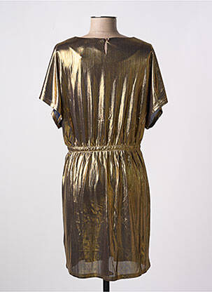 Rochie scurtă croială fluidă mâneci scurte auriu MOLLY BRACKEN femeie