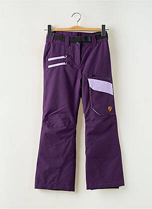 Pantalon drept închidere cu fermoar sub clapetă cu capse mărime reglabilă violet ZIENER fată