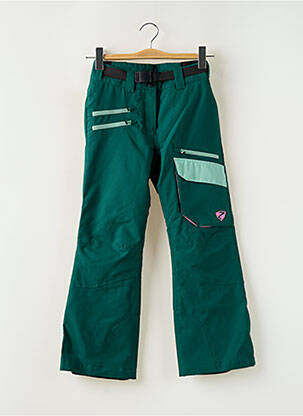 Pantalon drept închidere cu fermoar sub clapetă cu capse mărime reglabilă verde ZIENER fată