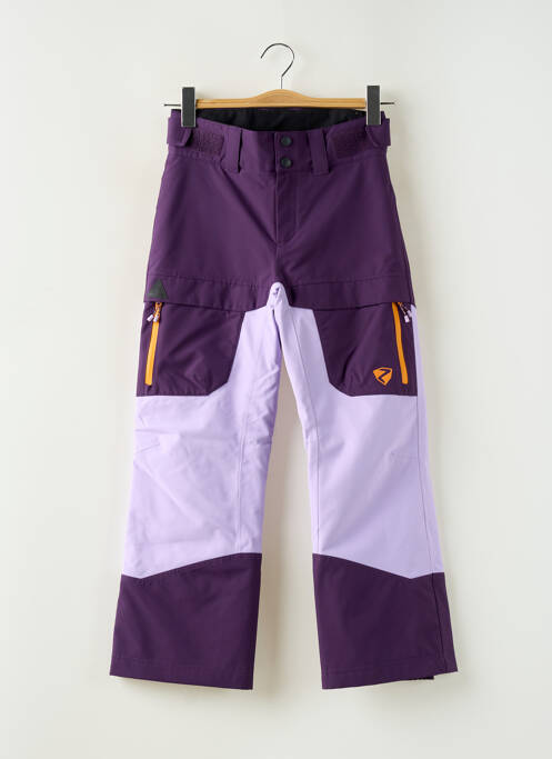 Pantalon drept țesătură impermeabilă mărime reglabilă violet ZIENER fille