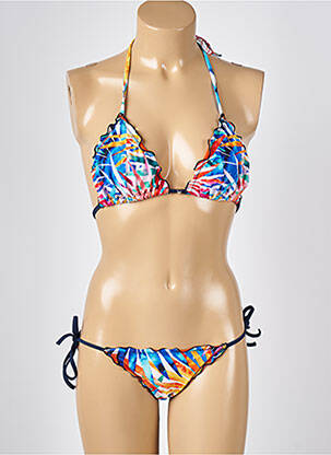 Chiloți de baie albastru MISS CARAÏBES femeie