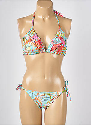 Chiloți de baie albastru MISS CARAÏBES femeie