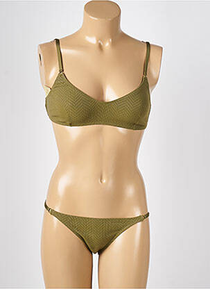 Costum de baie din două piese elasticitate sutiene verde KIWI femeie
